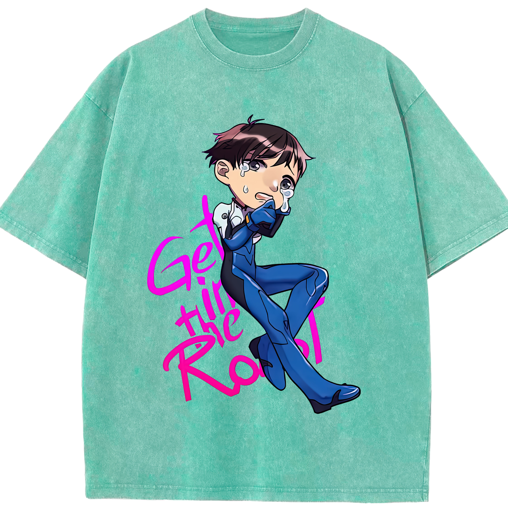 （画像用） EVA 新世紀エヴァンゲリオン 綿100% ヴィンテージ風 半袖Tシャツ（フロントプリント）